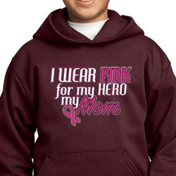 Breast Cancer Awareness Pink for My Hero Kids Hoody