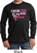 Breast Cancer Awareness Pink for My Hero Kids Long Sleeve Shirt