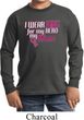 Breast Cancer Awareness Pink for My Hero Kids Long Sleeve Shirt