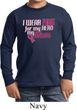 Breast Cancer Awareness Pink for My Hero Kids Long Sleeve Shirt