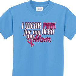 Breast Cancer Awareness Pink for My Hero Kids Shirt