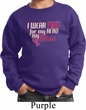 Breast Cancer Awareness Pink for My Hero Kids Sweat Shirt
