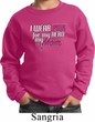 Breast Cancer Awareness Pink for My Hero Kids Sweat Shirt