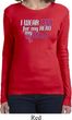 Breast Cancer Awareness Pink for My Hero Ladies Long Sleeve Shirt