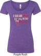 Breast Cancer Awareness Pink for My Hero Ladies Scoop Neck Shirt