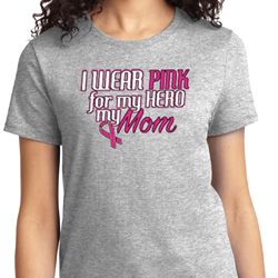 Breast Cancer Awareness Pink for My Hero Ladies Shirt