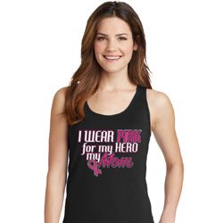 Breast Cancer Awareness Pink for My Hero Ladies Tank Top
