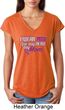 Breast Cancer Awareness Pink for My Hero Ladies Tri Blend V-Neck Shirt