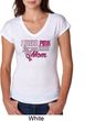 Breast Cancer Awareness Pink for My Hero Ladies Tri Blend V-Neck Shirt