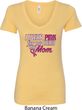 Breast Cancer Awareness Pink for My Hero Ladies V-Neck Shirt