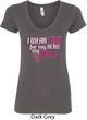 Breast Cancer Awareness Pink for My Hero Ladies V-Neck Shirt