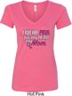 Breast Cancer Awareness Pink for My Hero Ladies V-Neck Shirt