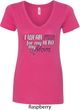 Breast Cancer Awareness Pink for My Hero Ladies V-Neck Shirt