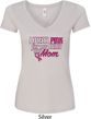 Breast Cancer Awareness Pink for My Hero Ladies V-Neck Shirt