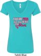 Breast Cancer Awareness Pink for My Hero Ladies V-Neck Shirt