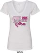 Breast Cancer Awareness Pink for My Hero Ladies V-Neck Shirt