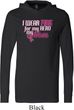 Breast Cancer Awareness Pink for My Hero Lightweight Hoodie Tee