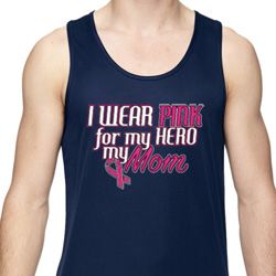 Breast Cancer Awareness Pink for My Hero Mens Moisture Wicking Tanktop Breast Cancer Awareness Pink for My Hero Mens Moisture Wicking Tanktop
