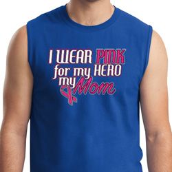 Breast Cancer Awareness Pink for My Hero Mens Muscle Shirt Breast Cancer Awareness Pink for My Hero Mens Muscle Shirt