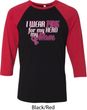 Breast Cancer Awareness Pink for My Hero Mens Raglan Shirt