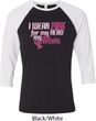 Breast Cancer Awareness Pink for My Hero Mens Raglan Shirt