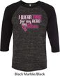 Breast Cancer Awareness Pink for My Hero Mens Raglan Shirt
