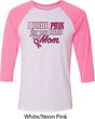 Breast Cancer Awareness Pink for My Hero Mens Raglan Shirt
