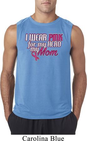 Breast Cancer Awareness Pink for My Hero Mens Sleeveless Shirt