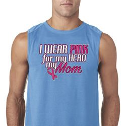 Breast Cancer Awareness Pink for My Hero Mens Sleeveless Shirt Breast Cancer Awareness Pink for My Hero Mens Sleeveless Shirt