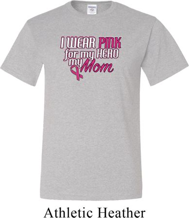 Breast Cancer Awareness Pink for My Hero Mens Tall Shirt