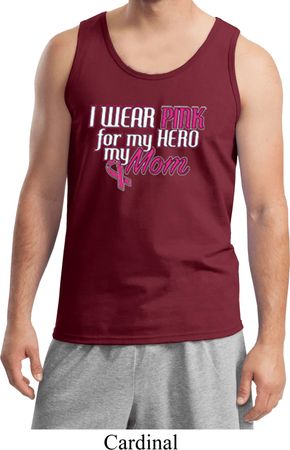 Breast Cancer Awareness Pink for My Hero Mens Tank Top