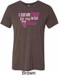 Breast Cancer Awareness Pink for My Hero Mens Tri Blend Crewneck Shirt