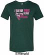 Breast Cancer Awareness Pink for My Hero Mens Tri Blend Crewneck Shirt