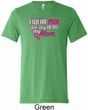 Breast Cancer Awareness Pink for My Hero Mens Tri Blend Crewneck Shirt