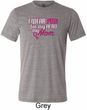 Breast Cancer Awareness Pink for My Hero Mens Tri Blend Crewneck Shirt