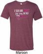 Breast Cancer Awareness Pink for My Hero Mens Tri Blend Crewneck Shirt