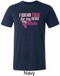 Breast Cancer Awareness Pink for My Hero Mens Tri Blend Crewneck Shirt
