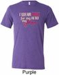 Breast Cancer Awareness Pink for My Hero Mens Tri Blend Crewneck Shirt