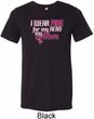 Breast Cancer Awareness Pink for My Hero Mens Tri Blend Crewneck Shirt