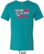 Breast Cancer Awareness Pink for My Hero Mens Tri Blend Crewneck Shirt