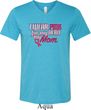 Breast Cancer Awareness Pink for My Hero Mens Tri Blend V-neck Shirt