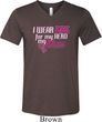 Breast Cancer Awareness Pink for My Hero Mens Tri Blend V-neck Shirt