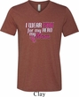 Breast Cancer Awareness Pink for My Hero Mens Tri Blend V-neck Shirt
