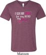 Breast Cancer Awareness Pink for My Hero Mens Tri Blend V-neck Shirt
