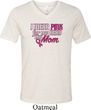 Breast Cancer Awareness Pink for My Hero Mens Tri Blend V-neck Shirt