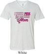Breast Cancer Awareness Pink for My Hero Mens Tri Blend V-neck Shirt