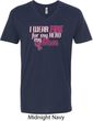 Breast Cancer Awareness Pink for My Hero Mens V-Neck Shirt