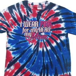 Breast Cancer Awareness Pink for My Hero Patriotic Tie Dye Shirt Breast Cancer Awareness Pink for My Hero Patriotic Tie Dye Shirt