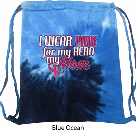 Breast Cancer Awareness Pink for My Hero Tie Dye Bag
