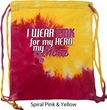 Breast Cancer Awareness Pink for My Hero Tie Dye Bag